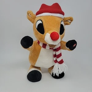 Rudolph das Rentier mit der roten Nase 12 Zoll musikalischer Tanz Plüsch rote Nase leuchtet Gemmy - Bild 1 von 9