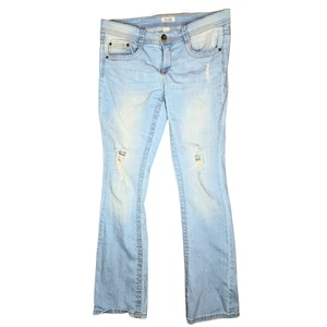 MUDD Größe 13 hellblaue Waschung Distressed Jeans geschmeidig hell Denim Y2K - Bild 1 von 5
