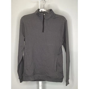 Geoffrey Beene Sweater 1/4 Zip Pullover Long Sleeve Gray/Black Mens Small - New - Picture 1 of 5