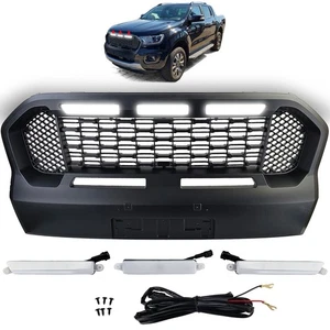Waben Kühlergrill Performance Schwarz mit LED passend für Ford Ranger T8 19-23 - Bild 1 von 8