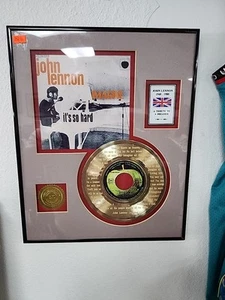 JOHN LENNON ROCKOLA GOLDEN AGE OF ROCK N ROLL 24K GOLD 45 VINYL 296/500 - Picture 1 of 2