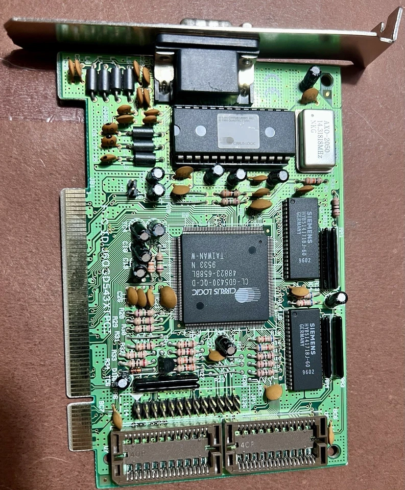 Cirrus Logic CL543XPCI CL-GD5430-QC-D 1MB DRAM PCI Scheda Video Retro-1995 - Immagine 1 di 4