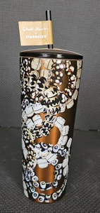 Starbucks Stainless Steel Artist Shade Akanbi Batik Beads Cup, 24oz. NWT FRESHP - Picture 1 of 13