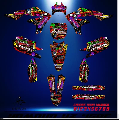 kit gráfico para yamaha yz450f 2018-2022 yz250f 2019-2023 21mil calcomanías envoltura Foto 1 de 4