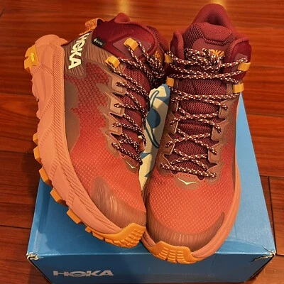Botas de caminhada Hoka One Trail Code GTX Gore-Tex molho quente 1123166/HSER tamanho feminino - Imagem 1 de 4