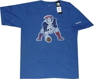 New England Patriots Reebok Throwback Pro Style Oversized Blue T Shirt SMALL - Picture 1 of 1