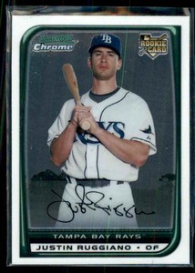 2008 Bowman Chrome Justin Ruggiano RC Tampa Bay Rays #192