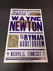 Wayne Newton Ryman Nashville 2003 classic circus design HATCH SHOW PRINT POSTER