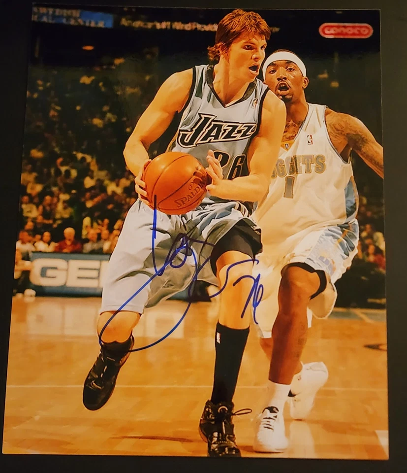 Kyle Korver Firmado 8x10 Utah Jazz Sharp Shooter NBA All-Star Atlanta Hawks Foto 1 de 1