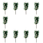 10 Pcs Christmas Tree Accessories Pvc Artificial Pine Green Leaf