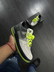 Nike Air Force 1 Supreme Max Air 95 Natural Grey Neon Mens Size 9.5 - Picture 1 of 9
