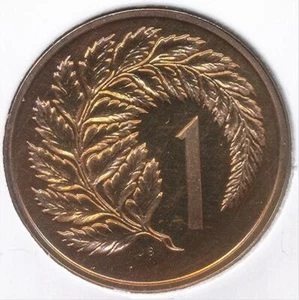 Nueva Zelanda 1968 un centavo 1c Isabel II - prueba como - Imagen 1 de 3