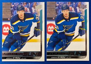 18-19 Upper Deck #241 JORDAN KYROU Young Guns RC * LOT of 2