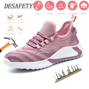 Soft Comfortable Womens Indestructible Sneaker Safety Shoes Steel Toe Work Shoe