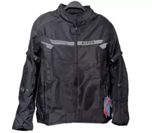 Chaqueta de motocicleta Alpha unisex para adultos Air Series ventilada ciclo negro viento M - Imagen 1 de 7