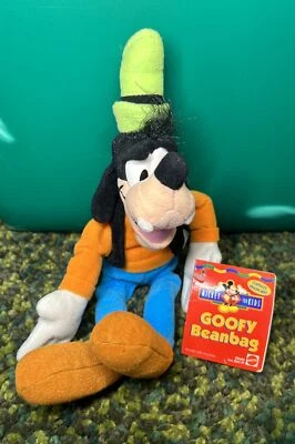 Vtg Disney Mattel Goofy Mickey For Kids Bean Bag Plush Arco Toys 11" - Image 1 of 4