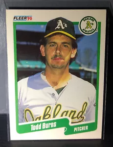 1990 Todd Burns Fleer Baseball Card #2 - Picture 1 of 2