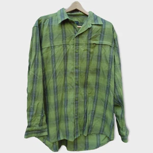 EMS Eastern Mountain Sports Button Down Langarm Hemd Herren L grün  - Bild 1 von 4