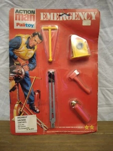 Vintage Action Man Emergency Highway Hazard Palitoy No 34512 Carded - Picture 1 of 4