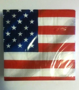 Creative Converting Glorious Flag 3-ply Luncheon Napkins 48ct - Picture 1 of 2