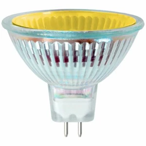 Yellow 12 Volt Halogen Dichroic MR16 50 Watt Low Voltage - Picture 1 of 1
