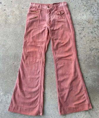 Pantalones de mezclilla Brittania Bellbottom vintage años 70 con hebilla Hippie Boho 32 Foto 1 de 4