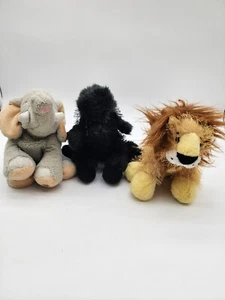 Lot Of 3 Webkinz Plush Stuffed Animals  Elephant,  Poodle,  Lion. No Codes - Picture 1 of 10
