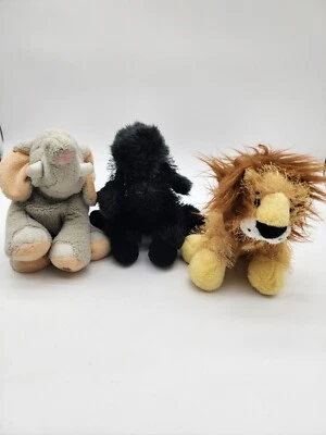 Lot Of 3 Webkinz Plush Stuffed Animals  Elephant,  Poodle,  Lion. No Codes - Image 1 of 4