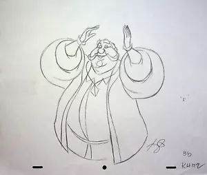 Lápiz dibujado a mano producción King Hubert Princess Enchanted Tales firmado Disney - Imagen 1 de 2