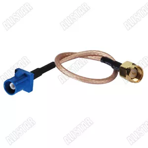 Fakra Plug C to SMA Plug Male Adapter Pigtail Cable RG316 30cm for GPS/WiFi - Picture 1 of 3