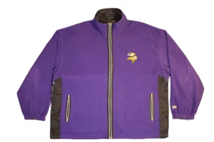 Pro Player Vintage Minnesota Vikings Reversible Fleece Jacket Size XL 1990's - Picture 1 of 9