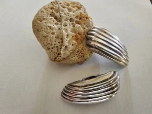Ilias Lalaounis Sterling Silver 925 Ripple Wings Clip on Earrings. - Picture 1 of 7