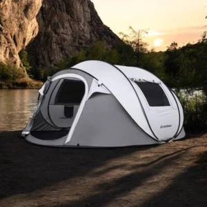 EchoSmile Camping Instant Tent 4 Person Instant Pop-Up Water Resistant Dome New - Picture 1 of 5