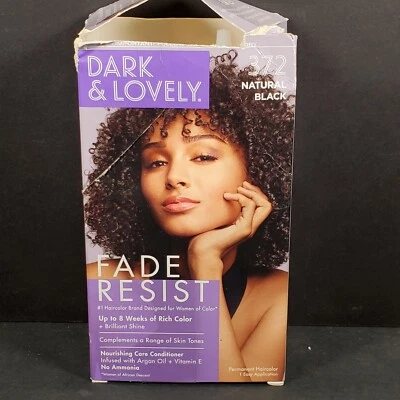 Dark & Lovely Fade Resist Natural Black 372 Permanent Haircolor "Box Damage" - Image 1 of 4