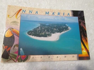 Vintage 1990er Jahre Anna Maria Island Strand Luftaufnahme Florida Postkarte unbenutzt Neu - Bild 1 von 6