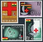 Ghana 139 142142A Sheethingedmi 145 148Bl8 Red Cross Centenary1963globe