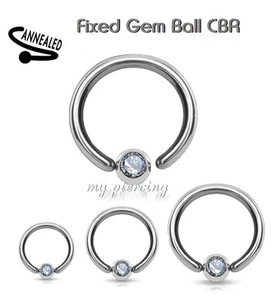 2 Stk. 18 g 16 g 14 g Stahl feste Edelsteine Kugel unverlierbar Perlen Ring Ohrringe Nase Tragus - Bild 1 von 3