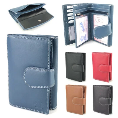 Geldbörse Echt Leder Portemonnaie Brieftasche Portmonee Rindleder Geldbeutel - Bild 1 von 4