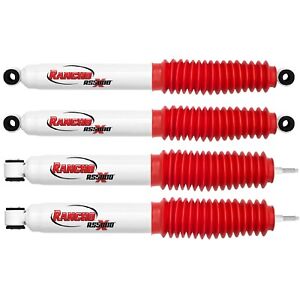 Rancho Front & Rear RS5000X Gas Shocks for 87-95 Jeep Wrangler YJ w/ 0-1.5" Lift