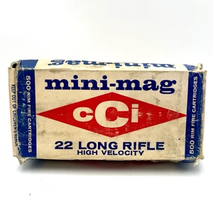 EMPTY Vintage CCI Mini-Mag 22 Long Rifle High Velocity Ammo Box EMPTY BOX - Picture 1 of 9