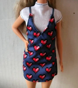 Barbie Fashionistas #81 Wear Your Heart 2 PC Fashion DRESS ONLY NO DOLL! - Picture 1 of 5