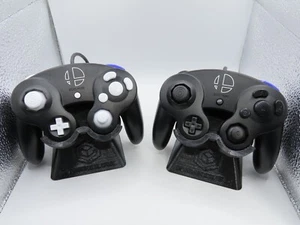 Nintendo GameCube Smash Brothers Custom Made Modified controllers w/ stands - Picture 1 of 12