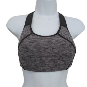 Sujetador deportivo Crane talla mediana negro y gris espalda deportiva opcional - Imagen 1 de 6