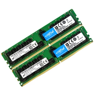 Crucial DDR4 64GB (2 x 32GB) 2933MHz PC4 -23400 1.2V ECC Registered DIMM Memory - Picture 1 of 4