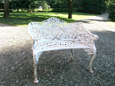 Fine Coalbrookdale Antique Cast Iron Bench 'PASSION FLOWER' Victorian RARE ITEM - Image 1 of 4