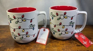 Christmas Tree mug Set Of 2 Christmas Lights - Picture 1 of 7
