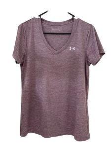 Under Armour Heatgear Loose Fit V Neck EUC Heather Purple Size M - Picture 1 of 4