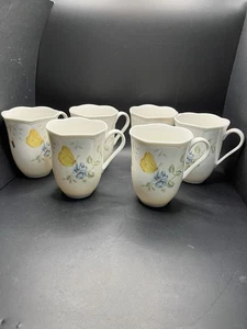 Set Of 6 Lenox Butterfly Meadow Dragonfly Coffee Tea Mugs - Picture 1 of 6