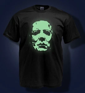Halloween T-shirt - Micheal Myres - Glow in the Dark - Halloween Vintage Horror - Picture 1 of 2