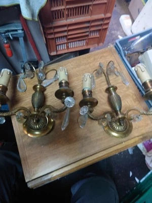 paire appliques bronze Avec Pampilles  - Photo 1/4